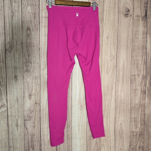 Spyder Active Pink Chafe Resistant Zip Pocket Leggings Size Small NWT - Picture 14 of 14